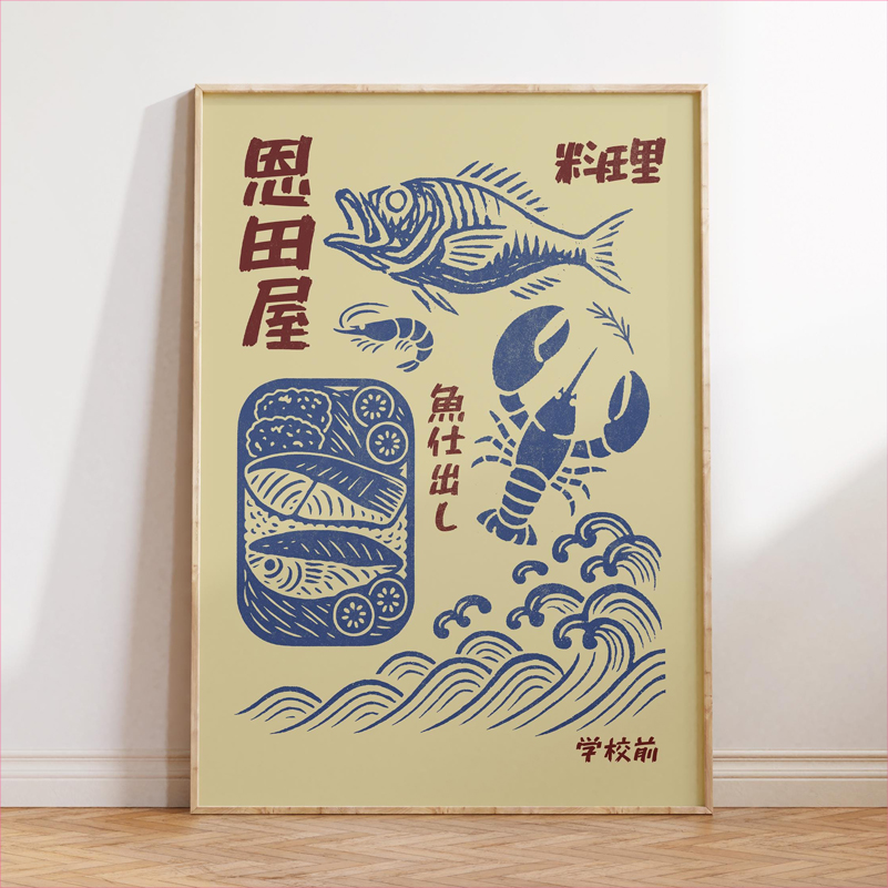 Japonya Gıda Sanat Posteri Ret - Japanese Lifestyle And Food incelemesi ve fiyatı